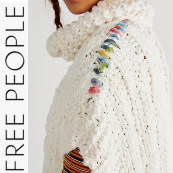 FINAL PRICE RARE FP x WeTheFree Care Sari Not Sari Organic Knit Sweater xs/s - Picture 3 of 16